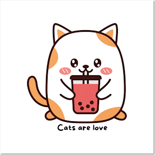 cats are love Posters and Art